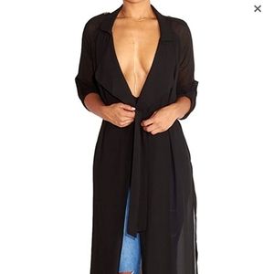 Long Sleeve Maxi Sheer Cardigan